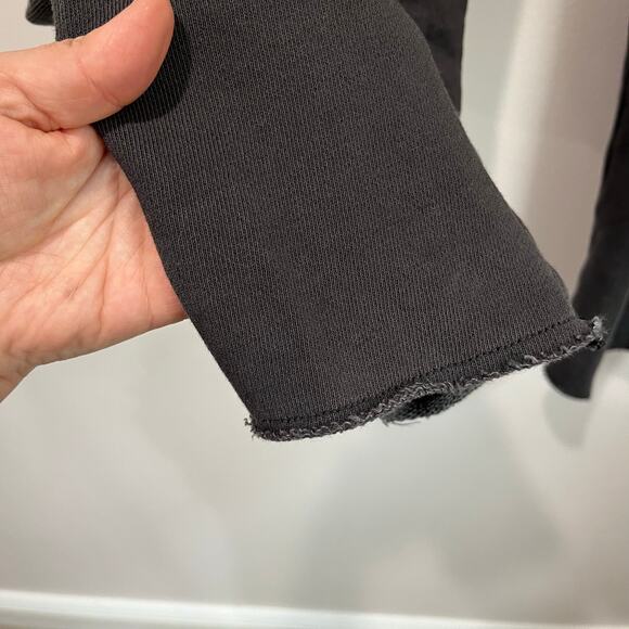 Aerie Slate Gray Cropped Sweat Pants Size M Lounge Cozy Soft Joggers Minimal - Picture 3 of 7